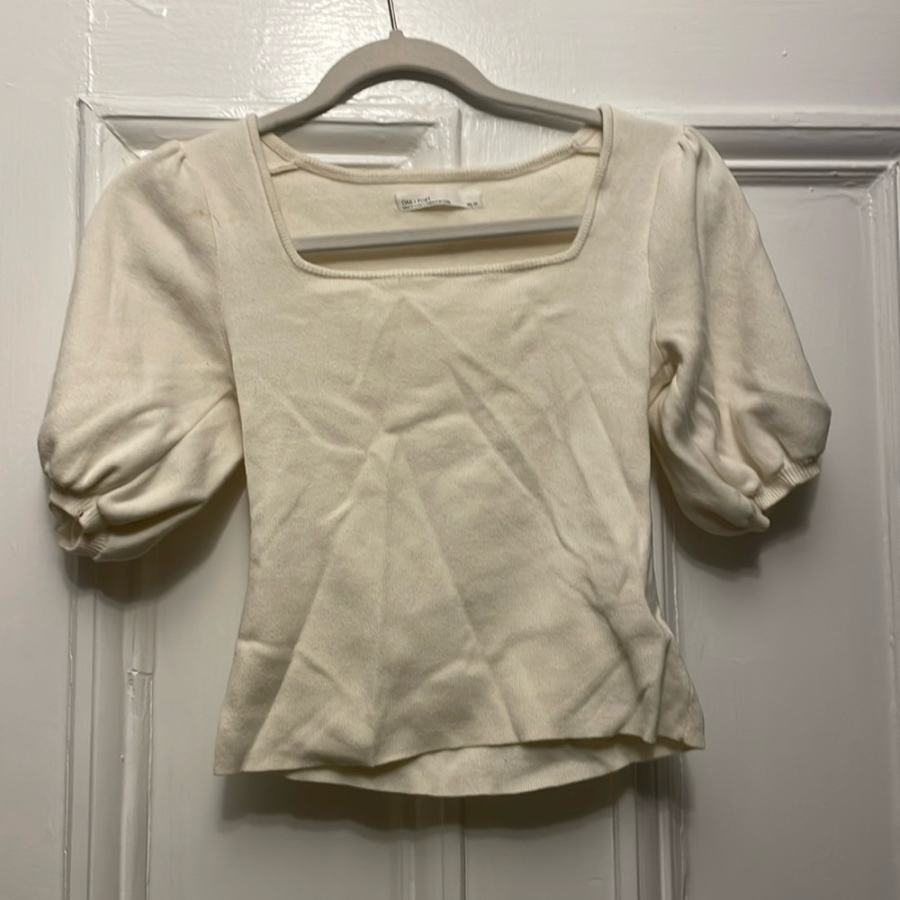 Oak & fort puff sleeve top